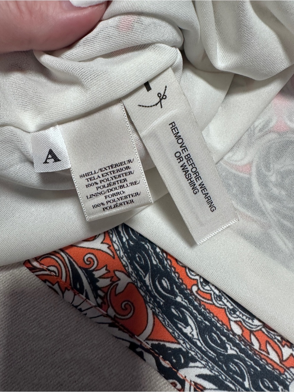 Ann Taylor Paisley Halter Tank in Orange and Black - Picture 9 of 11